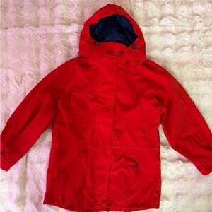 Eddie Bauer Red Utility Jacket with Hood